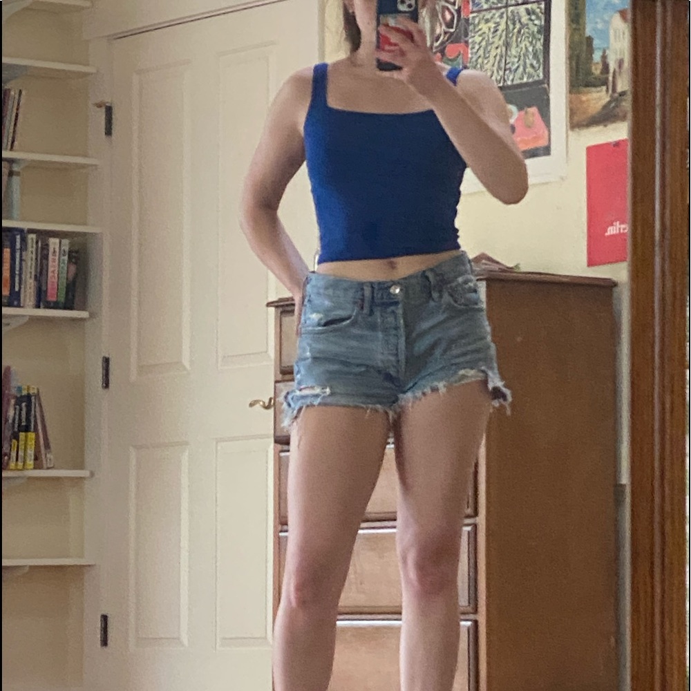 Blue h&m crop top